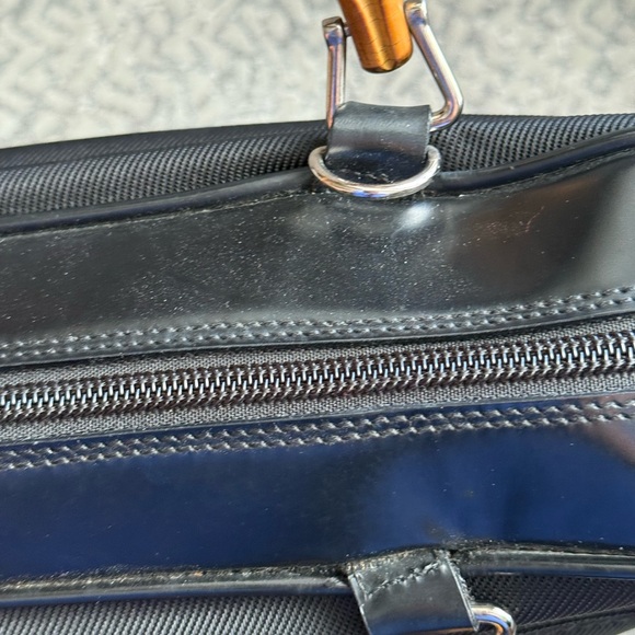 Gucci Black Leather and Nylon Bamboo Bag - Picture 10 of 12